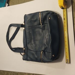 B Makowski Navy Leather Purse